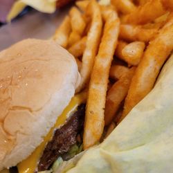 The Alley Bar & Grill - Bacon cheeseburger basket: on special for $9!