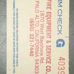 Ace Fire Equipment - Claim check