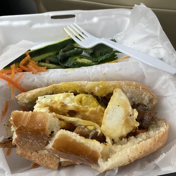 Ba Mien Bistro - Bad bahn mi sandwich that fell apart! Totally disappointed!! - Vietnamese Near Me - Houston, Texas