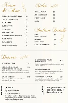 Menu photo 7 Chutneys Bellevue Bellevue, WA
