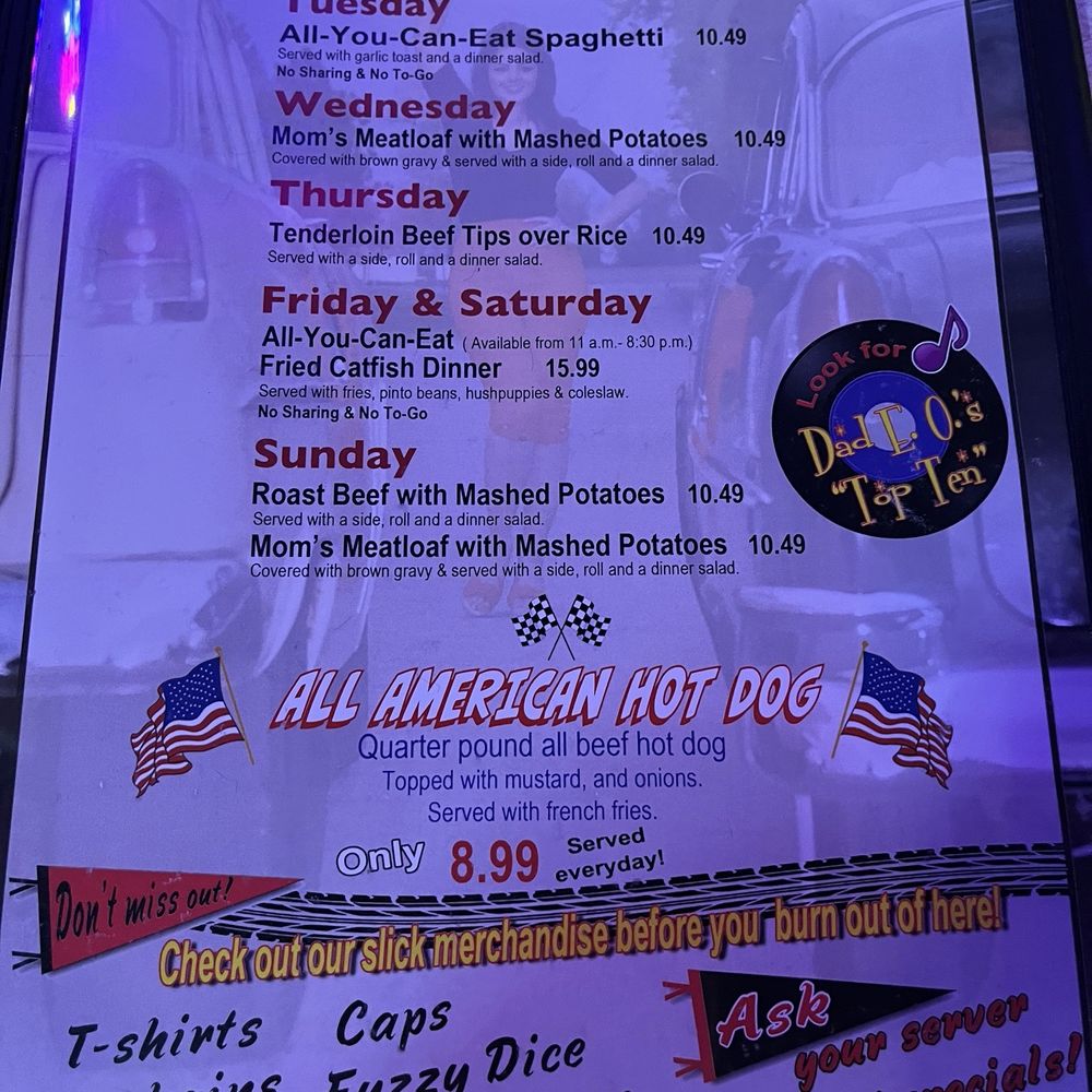 Yesterday's 50's Diner - Menu - American Near Me - Bridgeport, Texas Yesterday's 50's Diner - Menu - American Near Me - Bridgeport, Texas