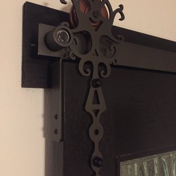 DK Custom Builders - This is how intricate the barn door hangers were. Diran's work looks super. - Carpenters Near Me DK Custom Builders - This is how intricate the barn door hangers were. Diran's work looks super. - Carpenters Near Me