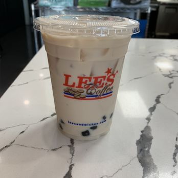 Lee's Sandwiches - Lee Milk Tea (L) with boba - Sandwiches Near Me - Orange, California