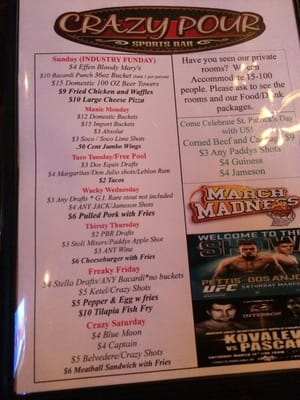 Menu photo 8 Crazy Pour Villa Park, IL