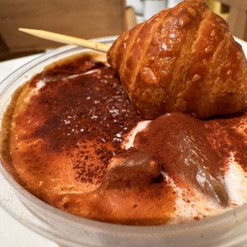 La La Land - Iced Espresso PSG Latte with mini croissant - Coffee & Tea Near Me - Austin, Texas La La Land - Iced Espresso PSG Latte with mini croissant - Coffee & Tea Near Me - Austin, Texas