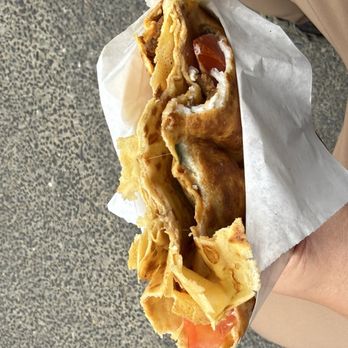 Crepe Neptune - The Special (Chorizo, cheese, tomatoes etc. ) - Creperies Near Me - Cannon Beach, Oregon Crepe Neptune - The Special (Chorizo, cheese, tomatoes etc. ) - Creperies Near Me - Cannon Beach, Oregon