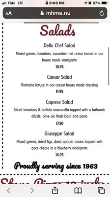 Menu photo 1 Mt Vesuvios Ristorante Brampton, ON
