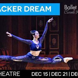 Ballet des Amériques School & Company - Poster advertising 8 performances of Nutcracker Dream by Carole Alexis and Ballet des Amériques at the Emelin Theatre in December 2019