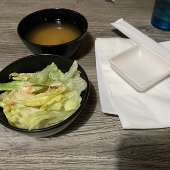 Sushi Momoyama - Complementary side salad and miso soup. - Sushi Bars Near Me - Concord, California Sushi Momoyama - Complementary side salad and miso soup. - Sushi Bars Near Me - Concord, California