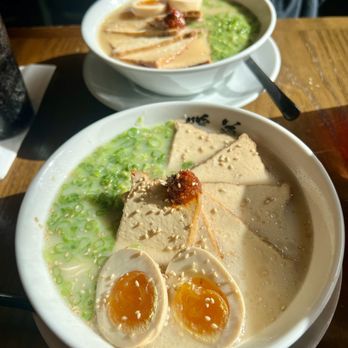 Ramen Danbo - Vegan Shio Ramen Atsuage with normal soft egg - Ramen Near Me - Seattle, Washington Ramen Danbo - Vegan Shio Ramen Atsuage with normal soft egg - Ramen Near Me - Seattle, Washington