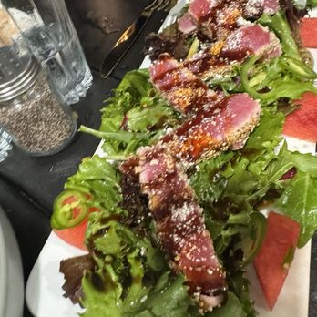 Gabriela's Seafood + Tapas - Ahi tuna watermelon salad - Tapas/Small Plates Near Me - Rockport, Texas Gabriela's Seafood + Tapas - Ahi tuna watermelon salad - Tapas/Small Plates Near Me - Rockport, Texas