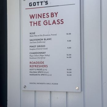 Gott's St. Helena - Drink Menu by the long line - Burgers Near Me - Saint Helena, California Gott's St. Helena - Drink Menu by the long line - Burgers Near Me - Saint Helena, California