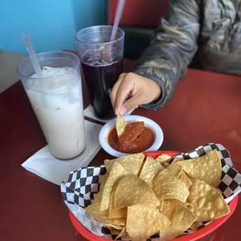 El Coco Loco Modesto - Chips & a Salsa Agua de Jamaica and de Horchata fire - Seafood Near Me - Modesto, California El Coco Loco Modesto - Chips & a Salsa Agua de Jamaica and de Horchata fire - Seafood Near Me - Modesto, California