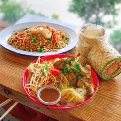 Chim! Thai Street Food - kee mao chow mein $11.95 & chim street platter $16.95  IG @eatingwithemmz
