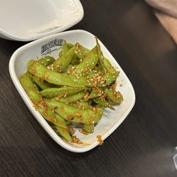 Spicy Garlic Edamame