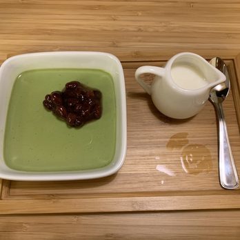 Kyuramen - Flushing - Matcha Red Bean Pudding. - Ramen Near Me - Flushing, New York