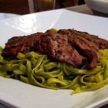 Mancora Peruvian Cuisine - Pesto beef noodles - Peruvian Near Me - Alhambra, California Mancora Peruvian Cuisine - Pesto beef noodles - Peruvian Near Me - Alhambra, California