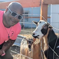 Liggins Landscaping & Maintenance - Darrin, Owner of Liggins Landscaping and his new friend.