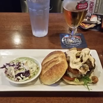 99 Restaurants - Sweet Heat Burger, cheddar cheese, jalapeño relish, crispy fried jalapeños, lettuce, tomato with a Chipotle drizzle. Winner! - Pubs Near Me - E. Longmeadow, Massachusetts 99 Restaurants - Sweet Heat Burger, cheddar cheese, jalapeño relish, crispy fried jalapeños, lettuce, tomato with a Chipotle drizzle. Winner! - Pubs Near Me - E. Longmeadow, Massachusetts