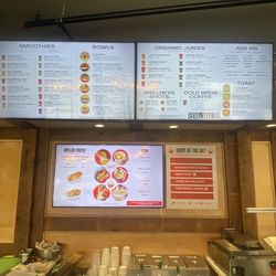 The Juicery - The menu