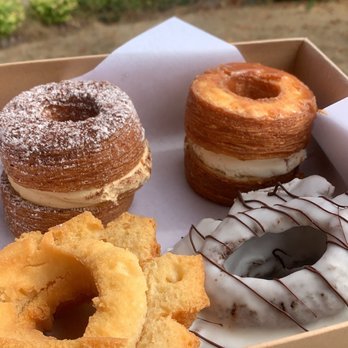 Half and Half Doughnut Co. - Pineapple Filled Cronut and Marachino Filled Cronut - Coffee & Tea Near Me - Seattle, Washington