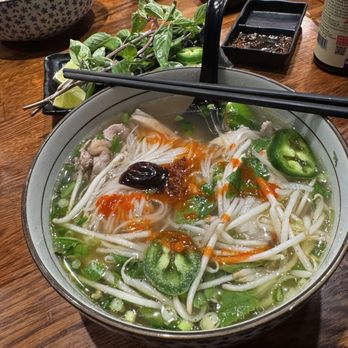 Fire Pho - Pho with 2 proteins, chicken and rare steak - Vietnamese Near Me - Huntington Beach, California Fire Pho - Pho with 2 proteins, chicken and rare steak - Vietnamese Near Me - Huntington Beach, California