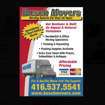 Busch Movers - Movers Near Me - Markham, Ontario