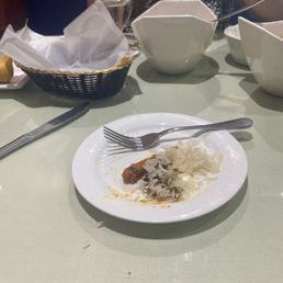 Small plate- no plates for lunch- serving in small appetizer plate!!! Small plate- no plates for lunch- serving in small appetizer plate!!!