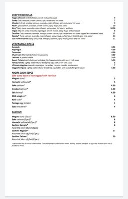 Menu photo 1 Kazoku Sushi And Bar Mount Airy, NC Menu photo 1 Kazoku Sushi And Bar Mount Airy, NC