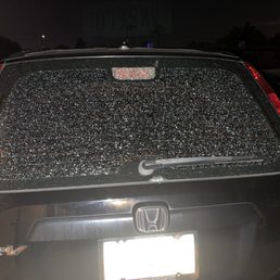 Busted rear window Busted rear window