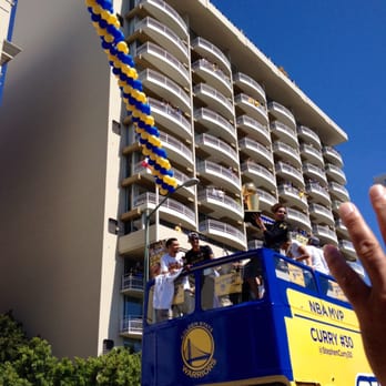 Golden State Warriors - Steph with the Trophy in the parade!! - Professional Sports Teams Near Me - San Francisco, California
