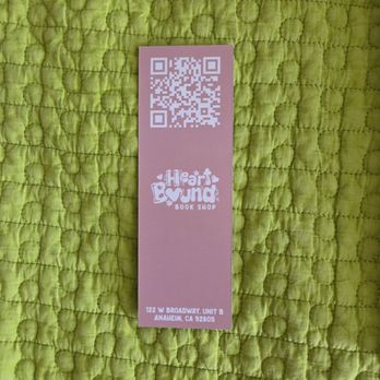 Heartbound Book Shop - Back of bookmark - Bookstores Near Me - Anaheim, California Heartbound Book Shop - Back of bookmark - Bookstores Near Me - Anaheim, California