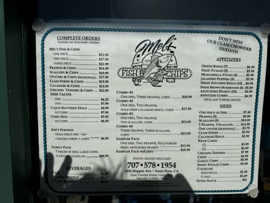 Menu photo 3 Mel's Fish & Chips Santa Rosa, CA Menu photo 3 Mel's Fish & Chips Santa Rosa, CA