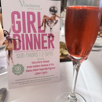 Vintana Wine + Dine - Sundays Girl Dinner deal- that is NOT the drink that comes with it. - New American Near Me - Escondido, California Vintana Wine + Dine - Sundays Girl Dinner deal- that is NOT the drink that comes with it. - New American Near Me - Escondido, California