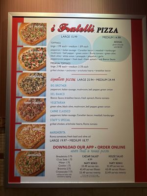 Menu photo 1 i Fratelli Pizza Las Colinas Irving, TX