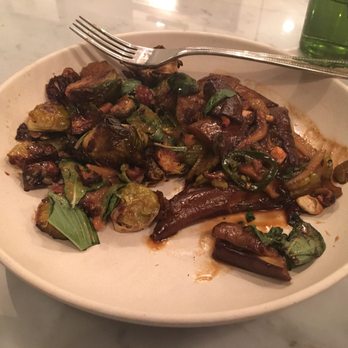 Flower Child - Brussel sprouts and spicy Japanese eggplant. Both great! - Salad Near Me - Del Mar, California