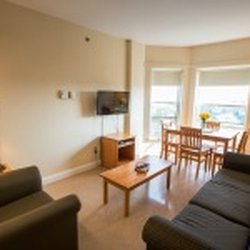 Mount Saint Vincent University - Living room for our four-bedroom apartments in our Westwood building!