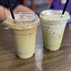 House of Mokha - Dirty matcha and banana matcha.