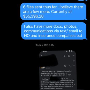 Wofford Roofing - The start of text messages after I left a one star review. - Roofing Near Me - Jacksonville, Florida Wofford Roofing - The start of text messages after I left a one star review. - Roofing Near Me - Jacksonville, Florida