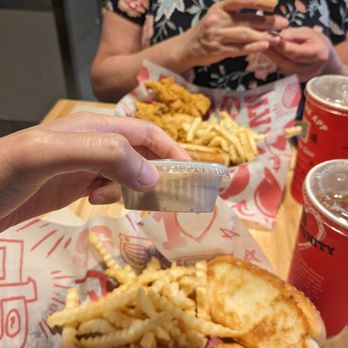 Raising Cane's Chicken Fingers - 1oz sauce cups. - Fast Food Near Me - Bloomington, Indiana Raising Cane's Chicken Fingers - 1oz sauce cups. - Fast Food Near Me - Bloomington, Indiana