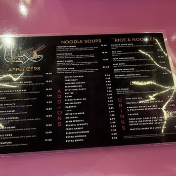 Hot Noods - Menu - Noodles Near Me - Las Vegas, Nevada