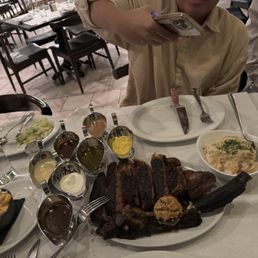 Tomahawk Steak with variety of sauces Tomahawk Steak with variety of sauces