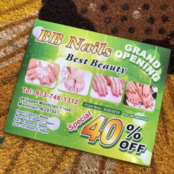 Best Beauty Bb Nails - We do Grand opening sale!!! Every thing 40% off from now ~9.28.19 !!! - Nail Salons Near Me - Montclair, New Jersey