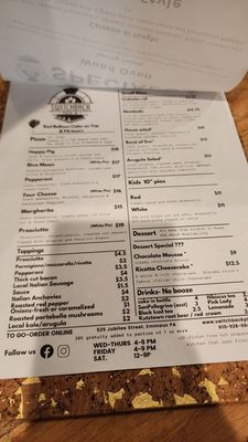 Menu photo 2 Switchback Pizza Company Emmaus, PA Menu photo 2 Switchback Pizza Company Emmaus, PA