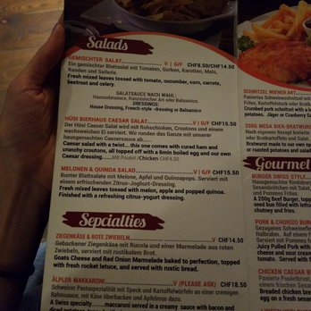 Hüsi Bierhaus - salad menu - International Near Me - Interlaken, BE Hüsi Bierhaus - salad menu - International Near Me - Interlaken, BE