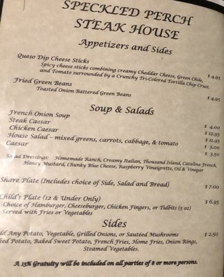 Menu photo 4 Speckled Perch Okeechobee, FL
