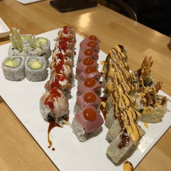 Sushi Taku - California, fire Phoenix roll, spicy tuna, Godzilla - Japanese Near Me - Chicago, Illinois Sushi Taku - California, fire Phoenix roll, spicy tuna, Godzilla - Japanese Near Me - Chicago, Illinois