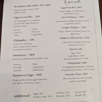 Casa 449 - Breakfast menu - they accept credit cards here! - Bed & Breakfast Near Me - Puerto Vallarta, JAL