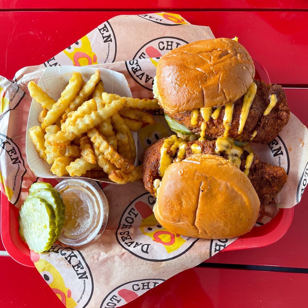 Dave's Hot Chicken - Dave's #2 with fries - Chicken Shop Near Me - Lexington, Kentucky