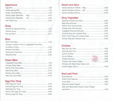 Menu photo 1 New City Restaurant St. John's, NL Menu photo 1 New City Restaurant St. John's, NL